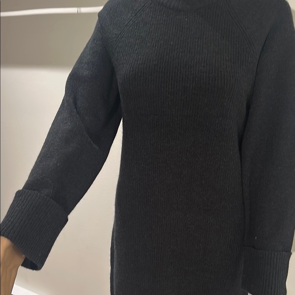 RW&CO Black Ribbed Mock Neck Long Sleeve Dress - Picture 3 of 9